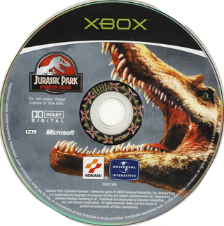 Jurassic Park - Operation Genesis (USA) Game Disc